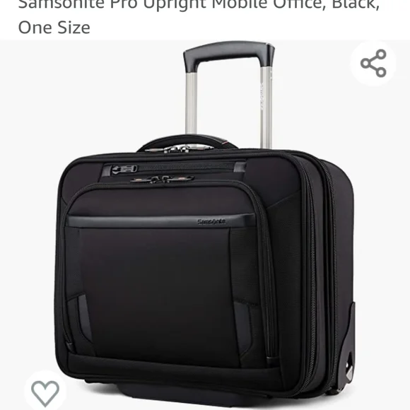 Samsonite Pro Upright Mobile Office, Black, One Size - Picture 5 of 16